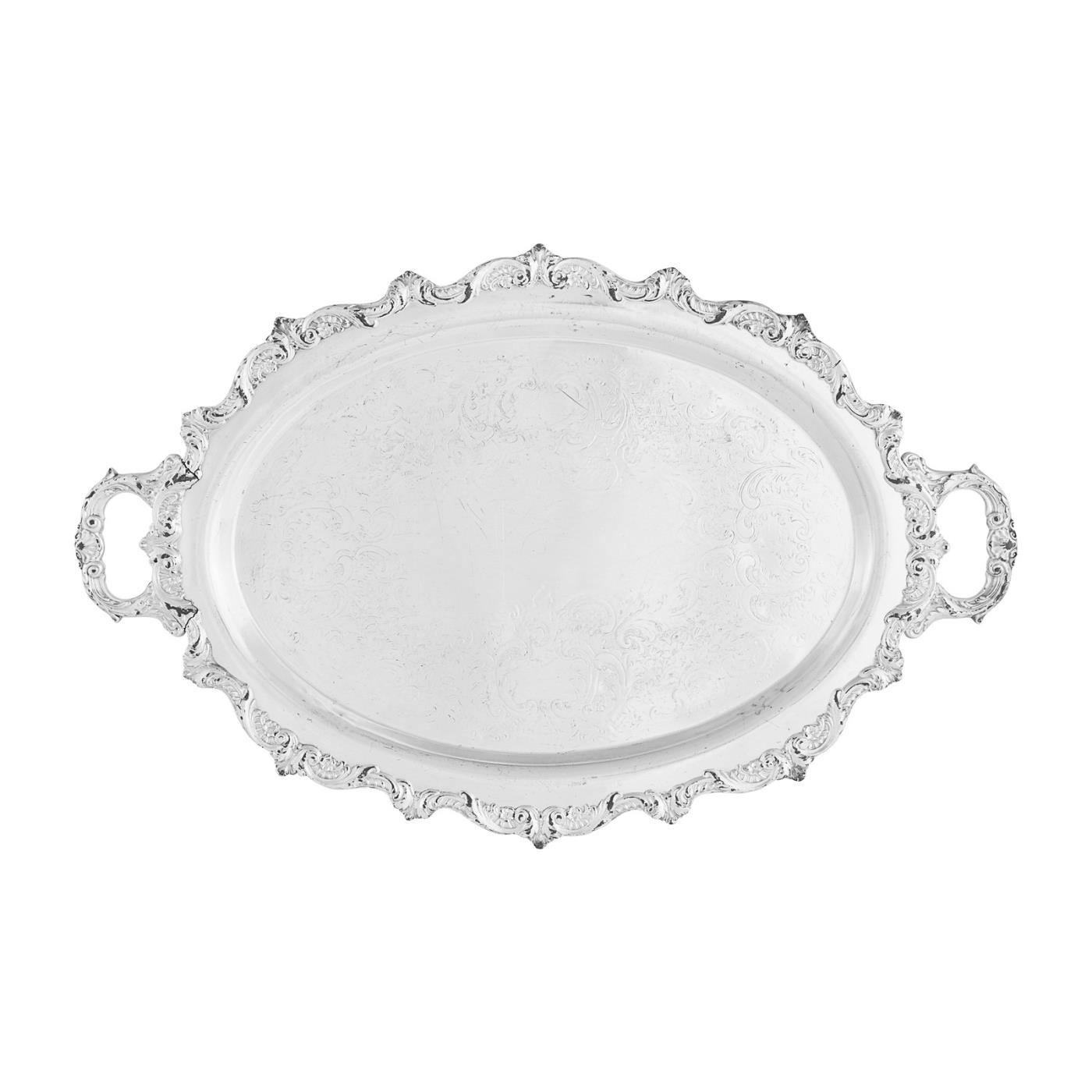 Silver Oval Tray With Handles Rentals NYC | SDPR NYC, NJ