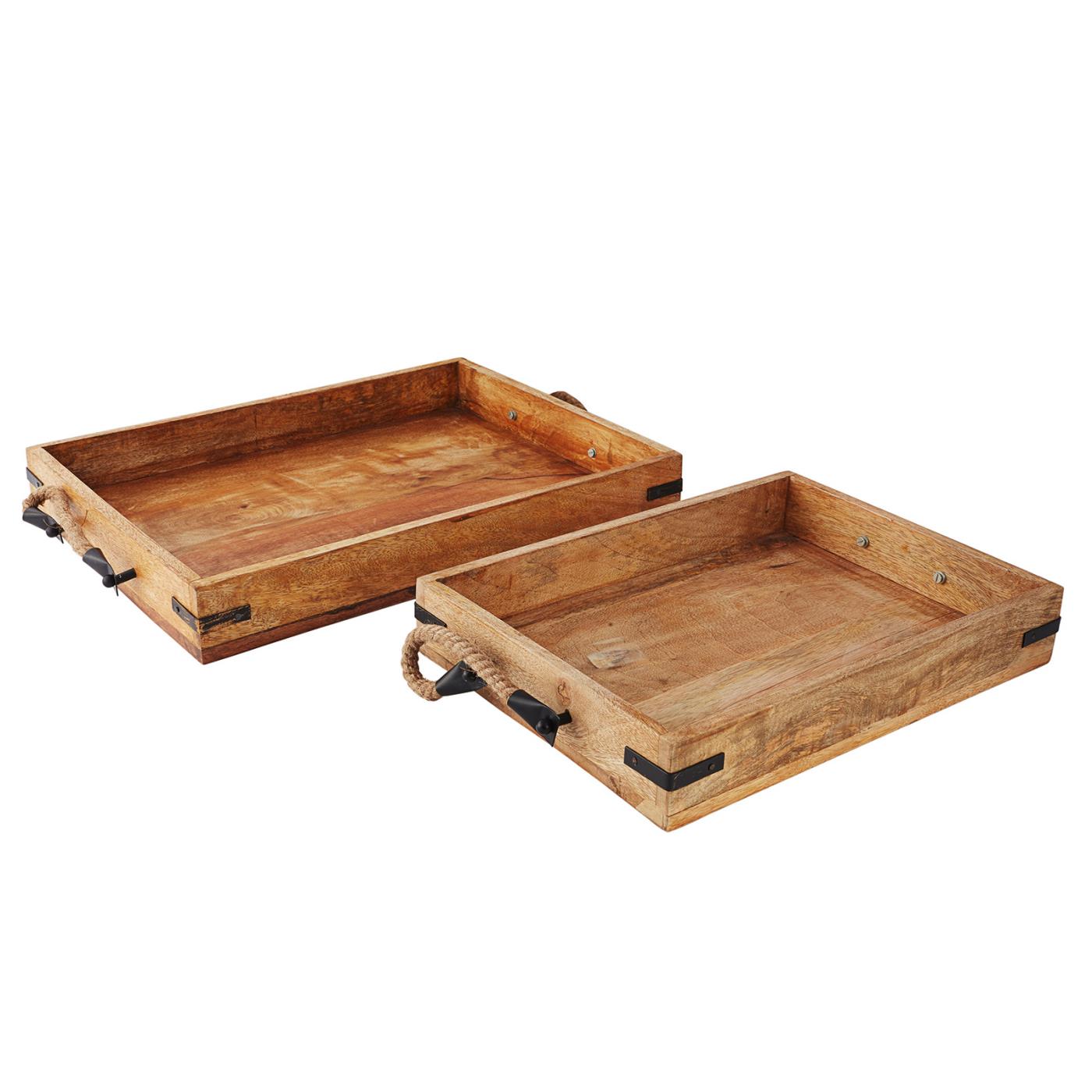 Wood Tray With Rope Handle for Rent NYC | SDPR NYC, NJ