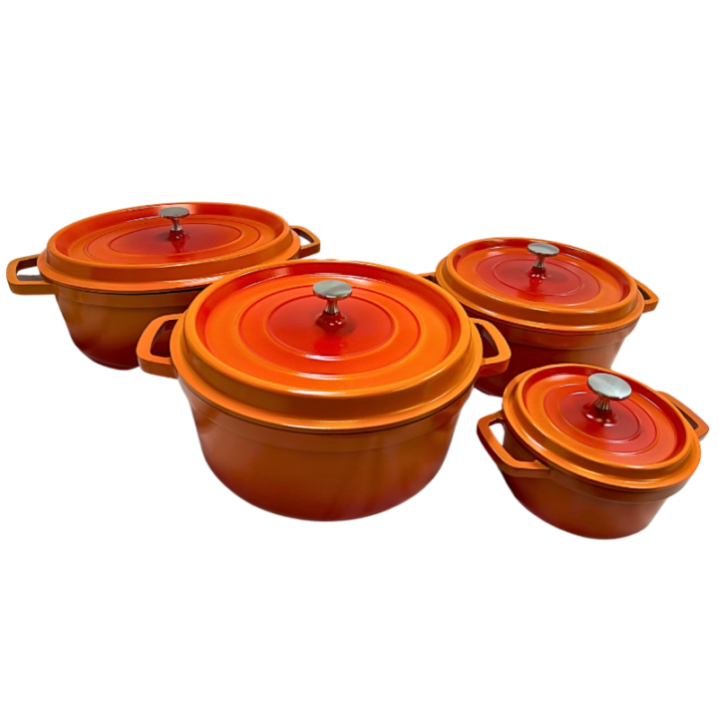 Orange Aluminum Dutch Oven