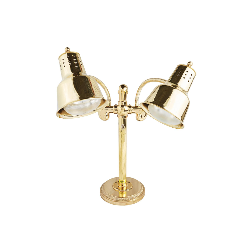 Brass Double Bulb Heat Lamp