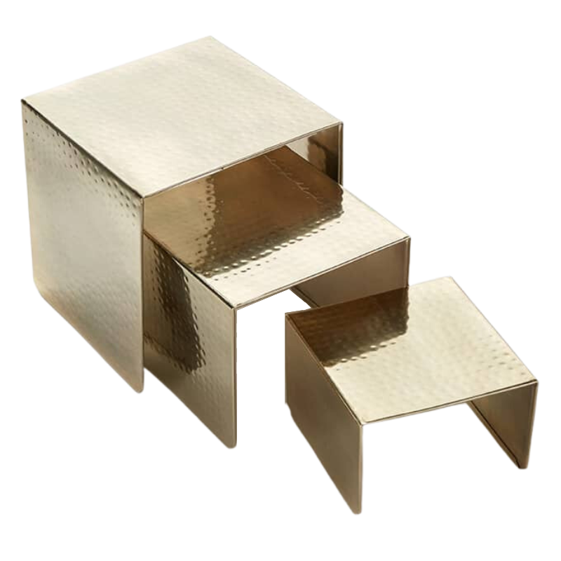 Gold Hammered Square Riser